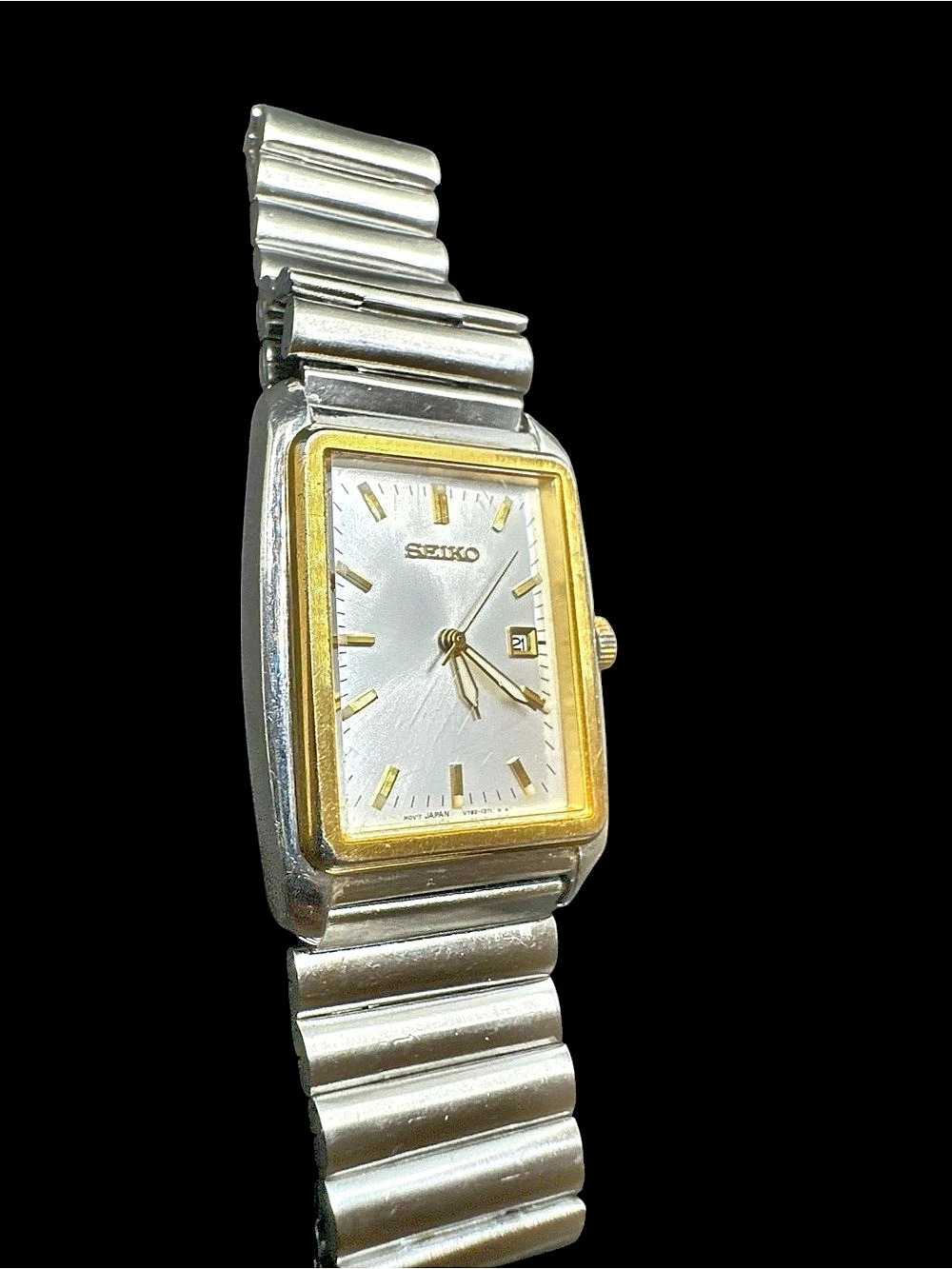 Seiko Rectangular Two-Tone Watch - Picture 2 of 5